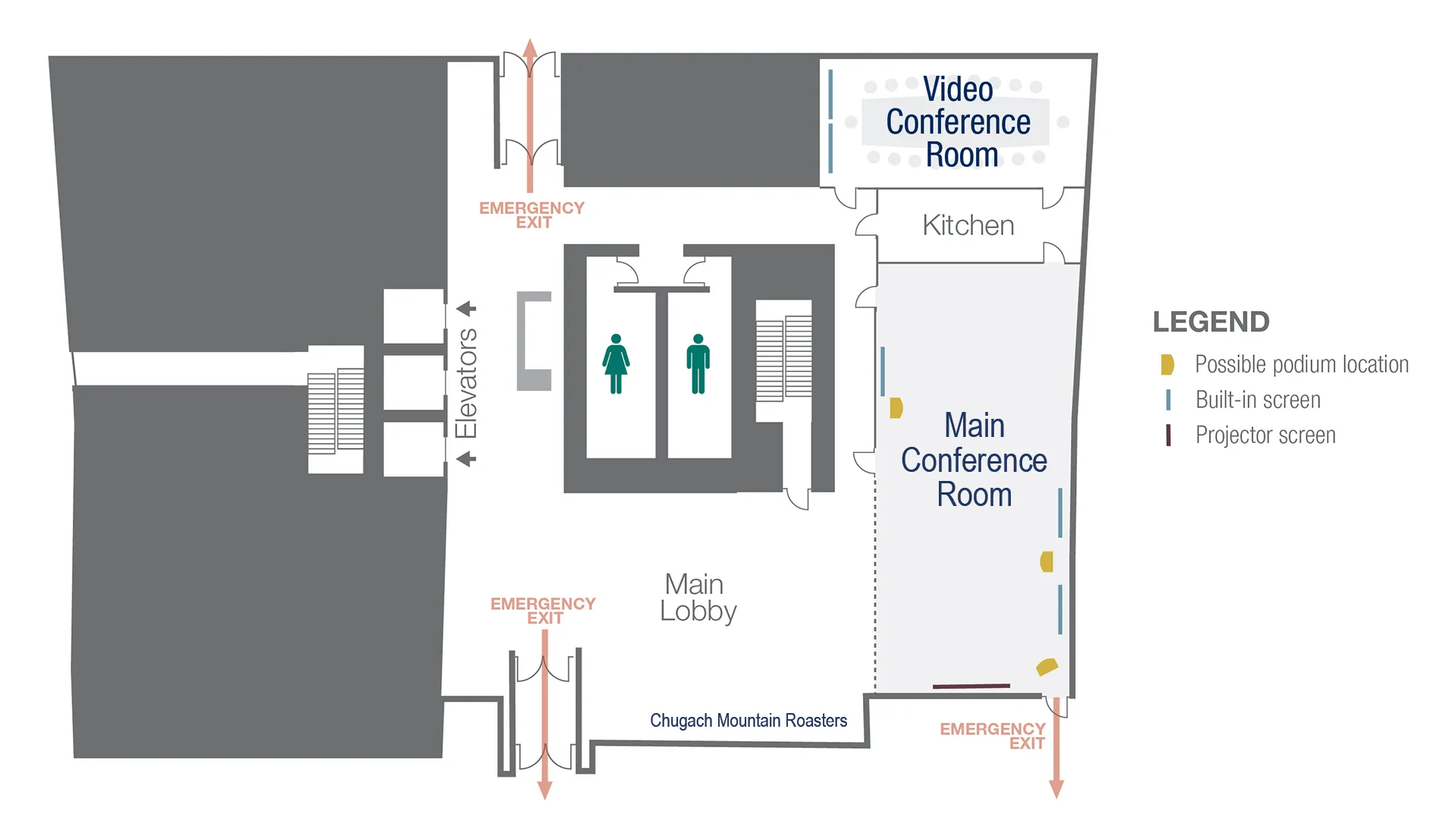 Fireweed Business Center Conference Room Layout Map